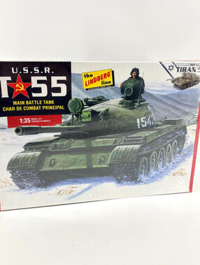 2020 New Sealed Lindberg USSR T-55 Main Battle Tank 1/35 Scale Plastic Model Kit